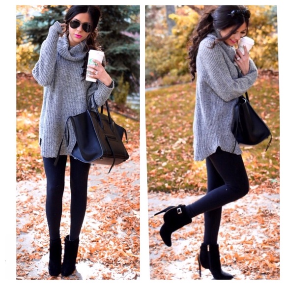 NINE WEST Fleece Lined Footless Tights Leggings - Picture 7 of 8